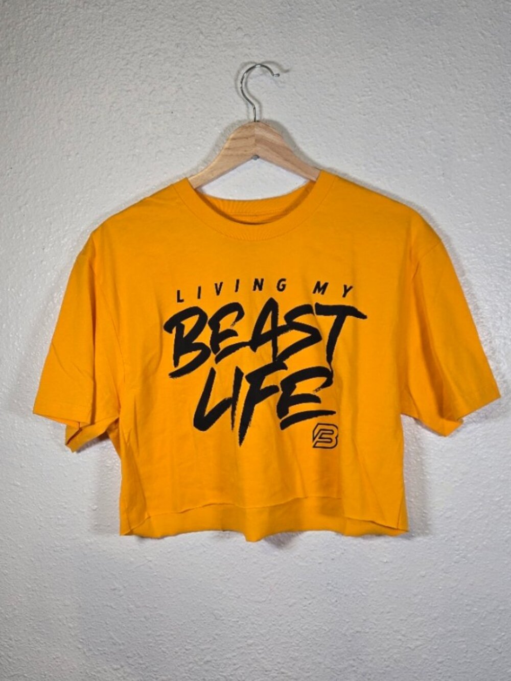 Bulk Gear Fitness - "LIVING MY BEAST LIFE" Raw Edge Crop Top